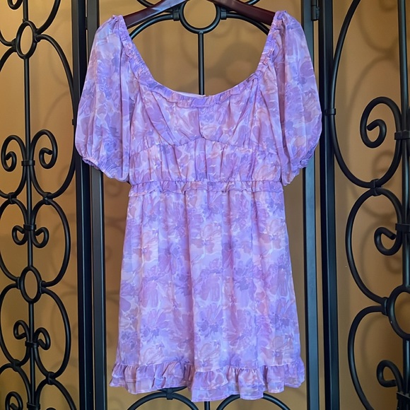 JESSICA SIMPSON Layla Lilac Dress - Picture 1 of 13
